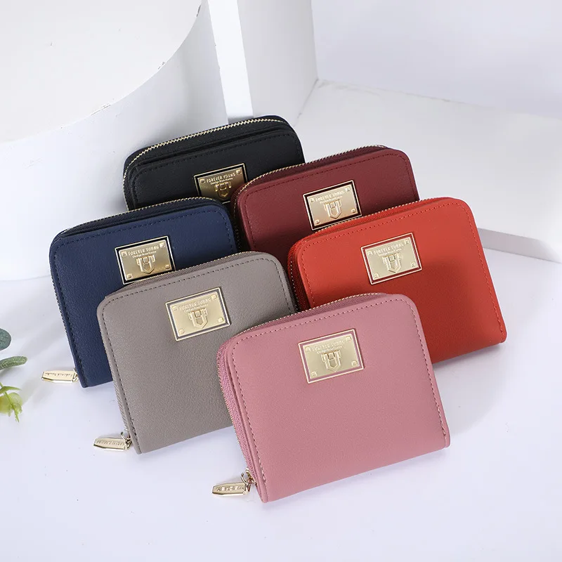 

Unishow Wallet Women Small Zipper Women Purse Short Brand Designer Coin Purse Mini Ladies Wallet Girl Card Holder Purse