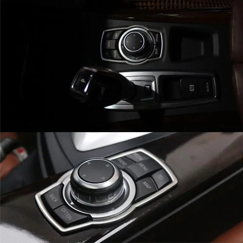 2022 New Stainless Steel Interior Refit Multimedia Buttons Cover Car Accessories For BMW X1 X3 X5 X6 F20 F01 F30 F15 F34 F31 | Автомобили