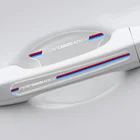 4 шт., прозрачные силиконовые наклейки на дверную ручку автомобиля BMW