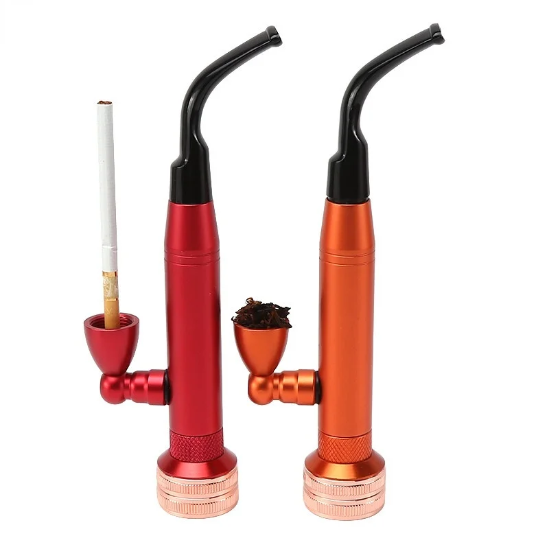

2 In 1 Metal Pipes Portable Creative Dry Herbal Weed Pipe for Smoking,MultifunctionSmoking Accessories with Weed Tobacco Grinder