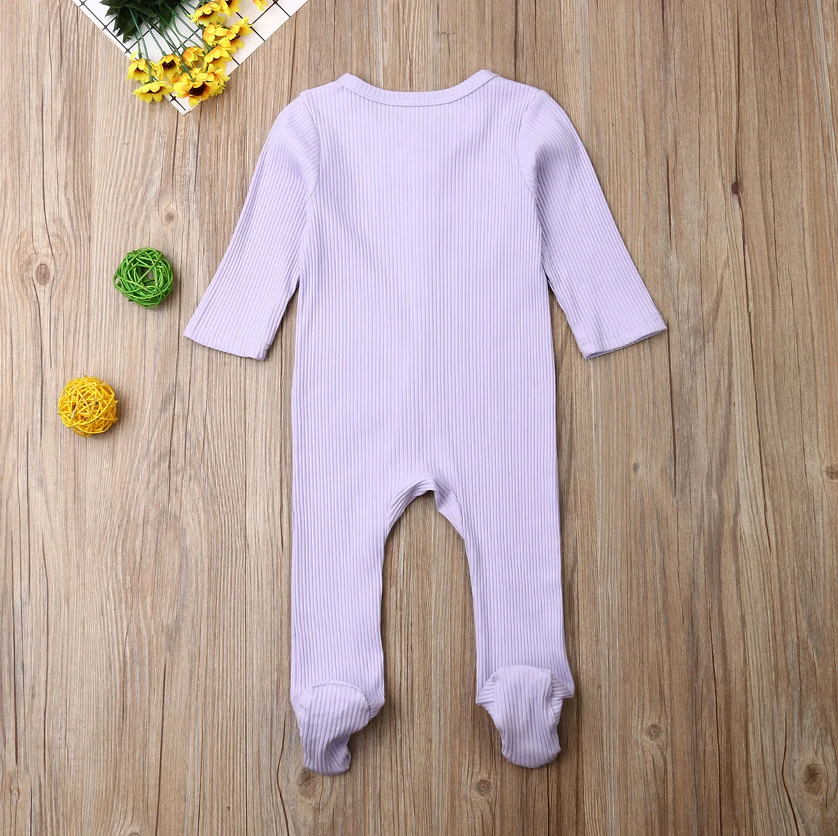 New 5Colors Infant Baby Boy Girl Autumn Clothes Footies Jumpsuit Outfits | Детская одежда и обувь