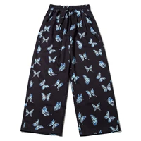 women wide leg pants male casual butterfly print sweatpants harajuku jogging hip hop streetwear harem mens trousers