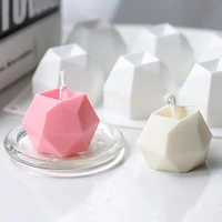 1 pcs eight sided multilateral diamond face cube diy candle mold creative handmade aromatherapy candle silicone mold