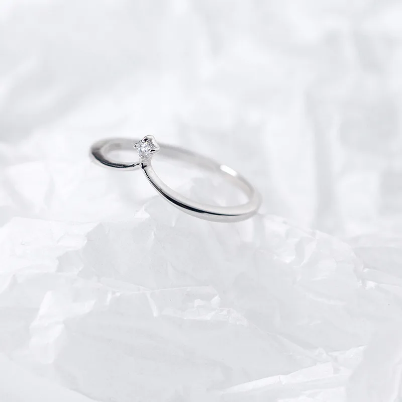 Женское кольцо ElfoPlataSi коктейльное из 100% стерлингового серебра 925 пробы с буквами V