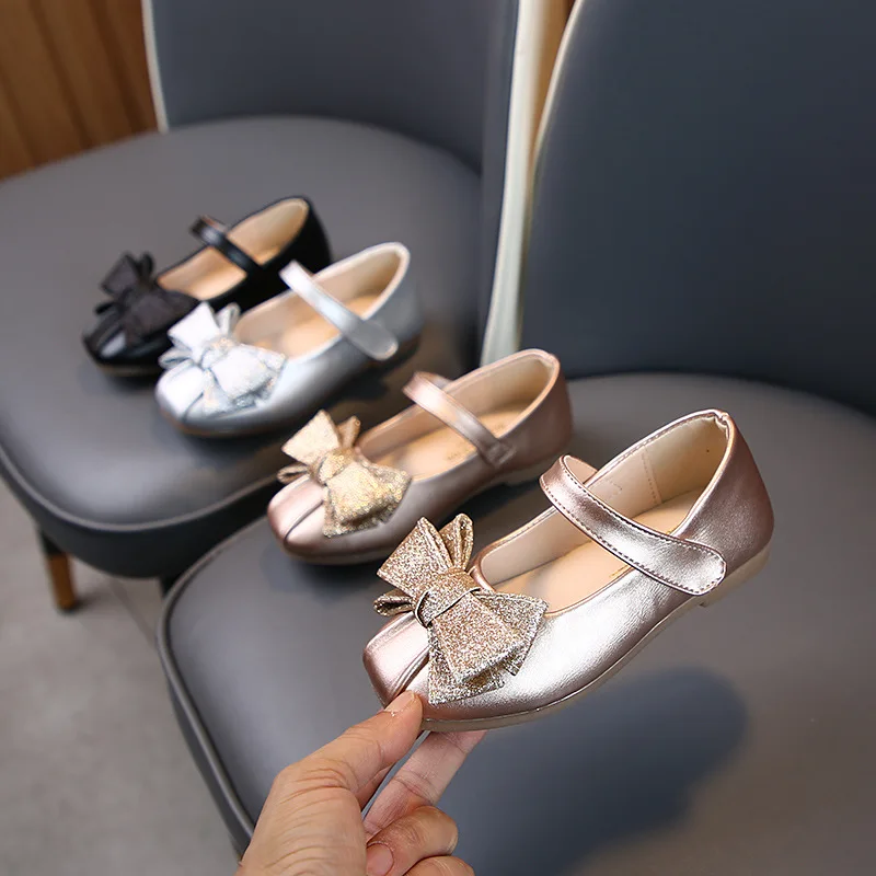 Туфли принцессы для девочек 2020 Детские балетки на плоской подошве с цветами
