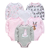 3 6pcs newborn baby girls rompers cartoon pyjamas infant baby clothes long sleeve pajamas toddler jumpsuits baby boy overalls