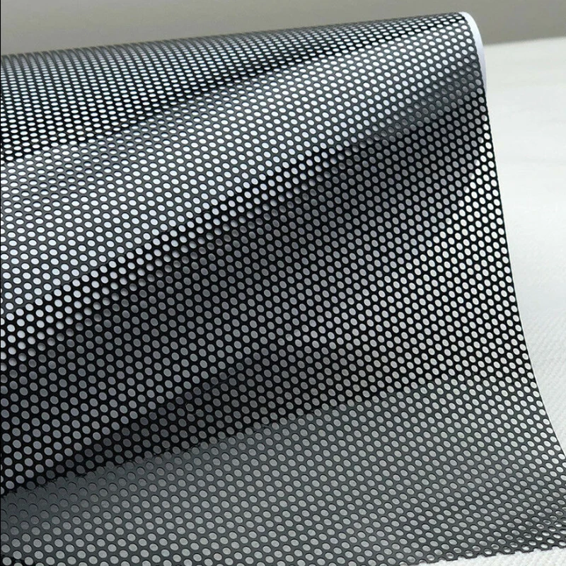 50cmx300cm Fly Eye Perforated Tint Mesh Film Black One Way Vision Car Scooter Motorcycle Headlight Rear Light Decal Sticker