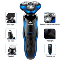 electric shaver razor rechargeable electric beard trimmer shaving machine for men beard razor wet dry dual