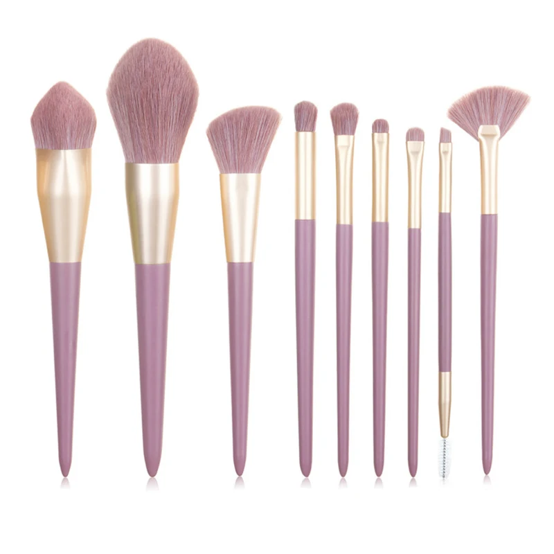 

9pcs Makeup Brushes Pro Brush Set Powder EyeShadow Blending Eyeliner Eyelash Eyebrow Make up Beauty Cosmestic Brushes