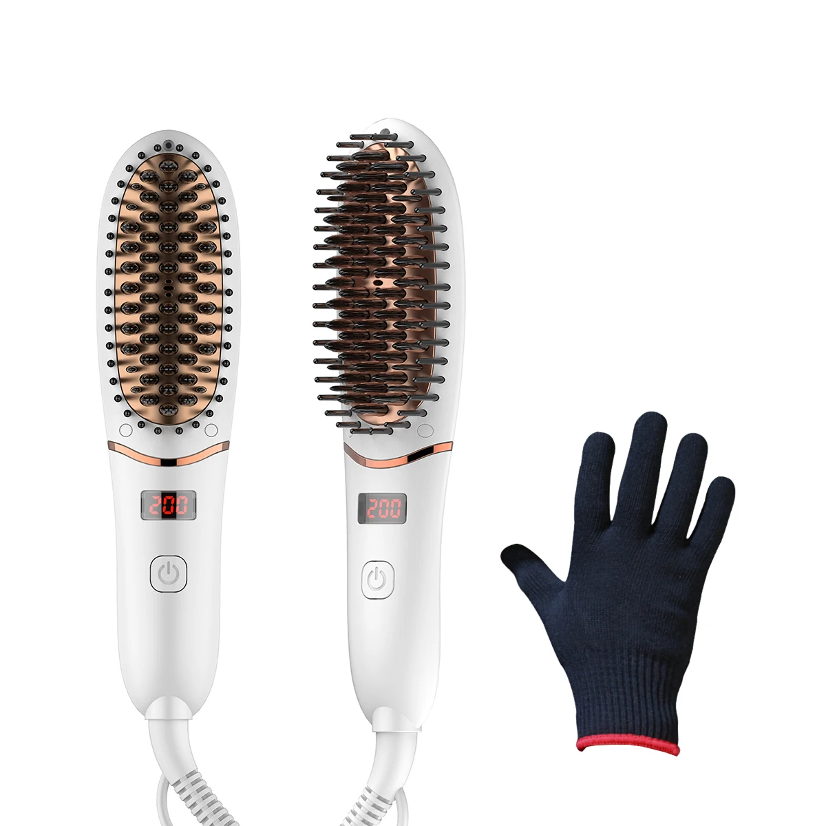 Мини выпрямитель для волос бороды с регулируемой температурой и светодиодный