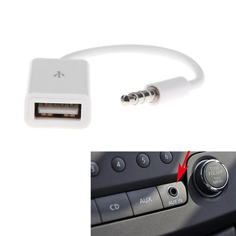 

1 PC Car AUX Cable USB Date Cable Replacement Charger Cable 5mm Jack Plug to USB Power Charger Sync Data Transfer Cables