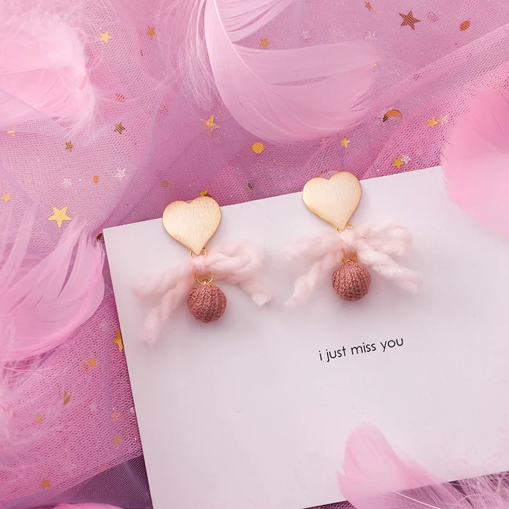 Женские маленькие серьги-капельки в Корейском стиле розовые серьги с