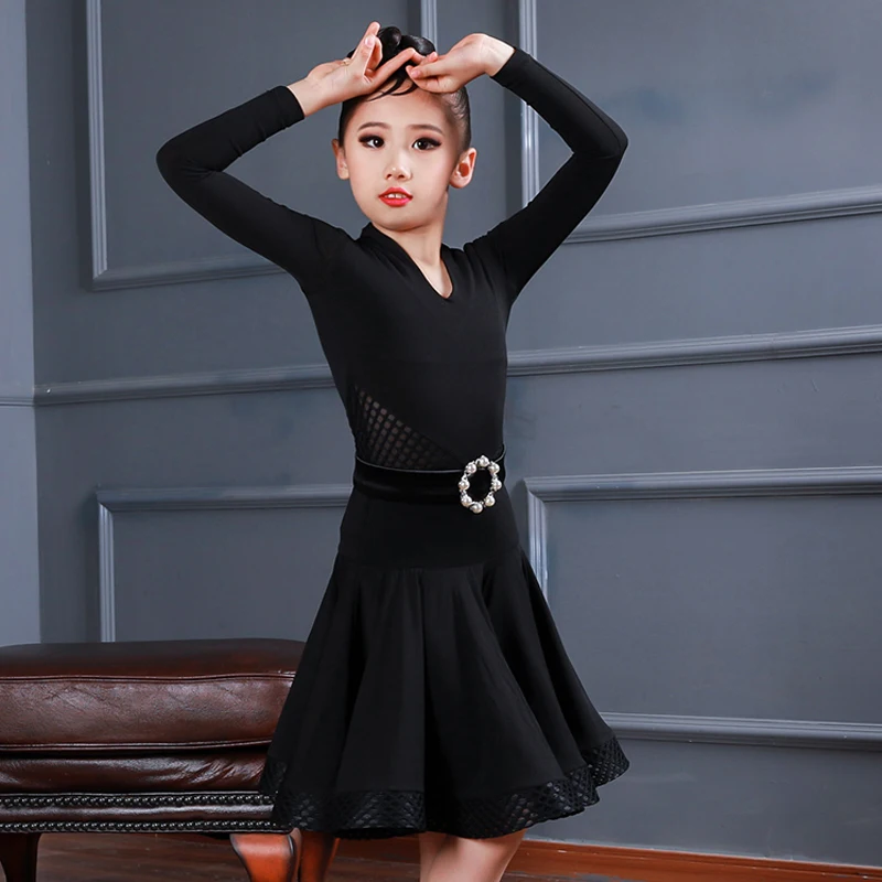 Новинка платье для танцев девочек профессиональное латинских детский