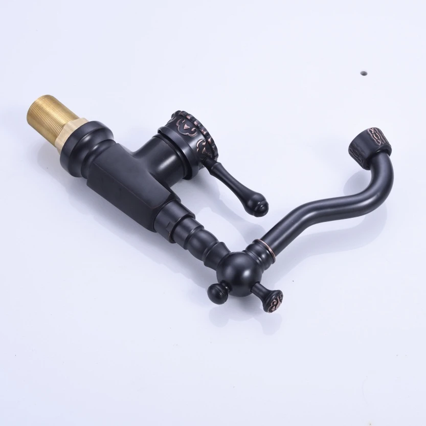 Смеситель для раковины в ванную комнату Черный кран смесители устанавливаемый