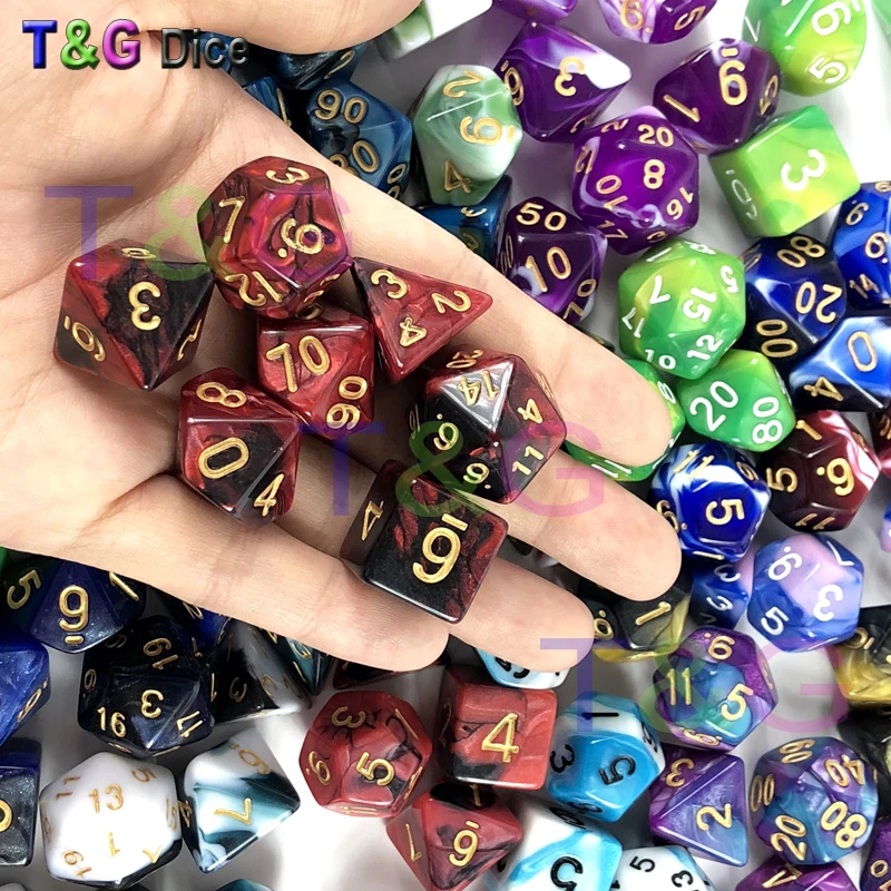 Набор из 20 разноцветных кубиков набор для настольных RPGs игр DND RPG вечеринок