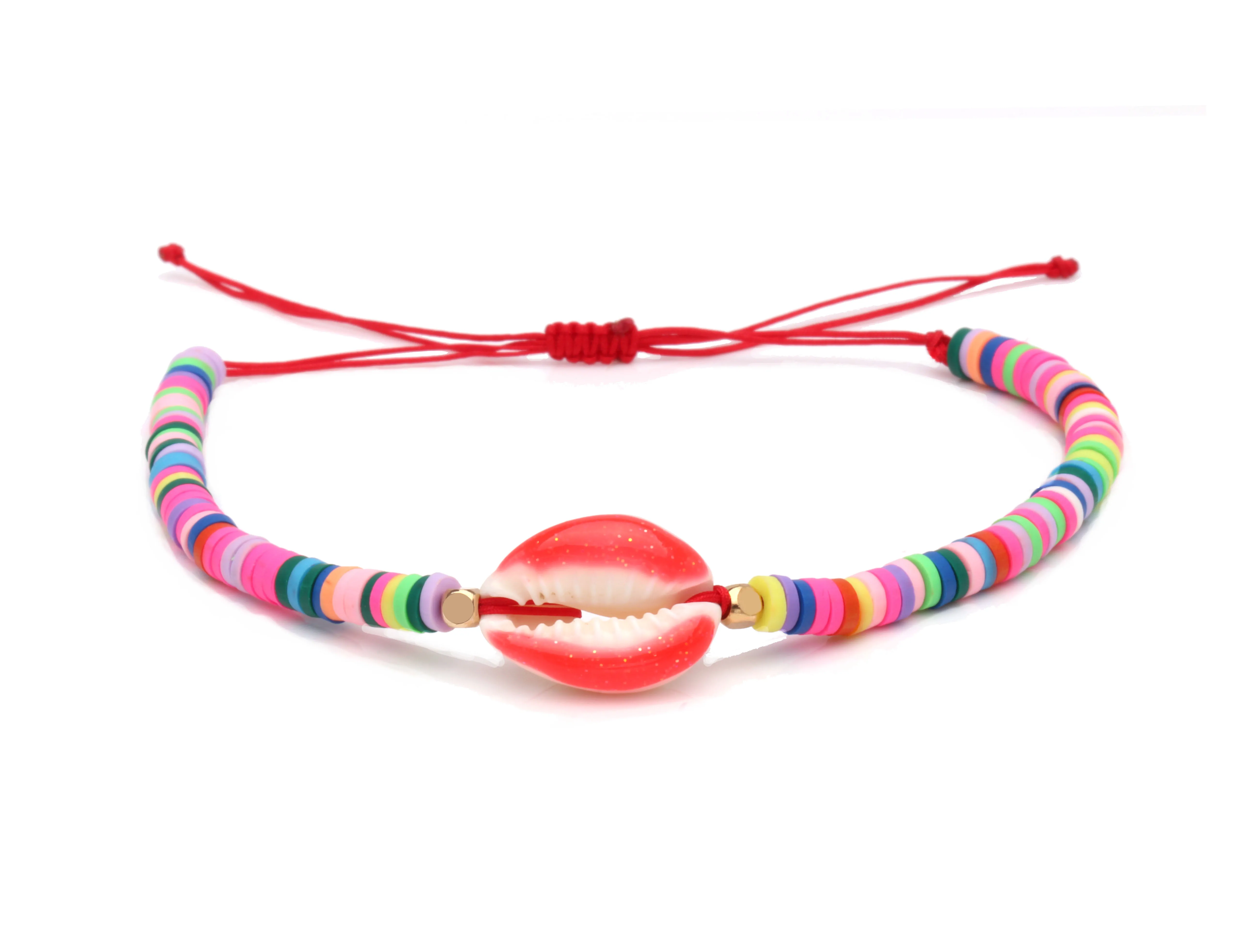 Boho Полимерная глина дисковые бусины Cowrie ракушки Heishi браслет для женщин и мужчин