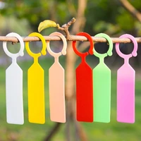 100 pcs lot plastic plants tags nursery garden ring label pot marker stakegreenhouse hanging plant tags