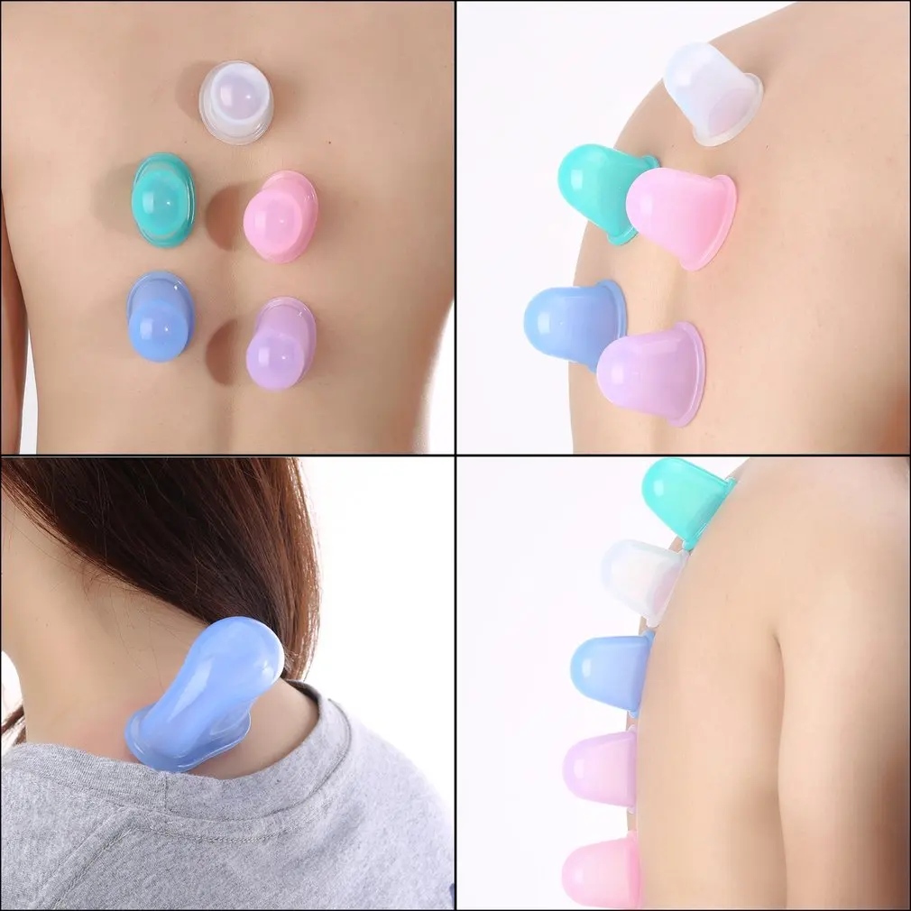 Семейная Массажная чашка для тела облегчающая боль вакуумная силиконовая с