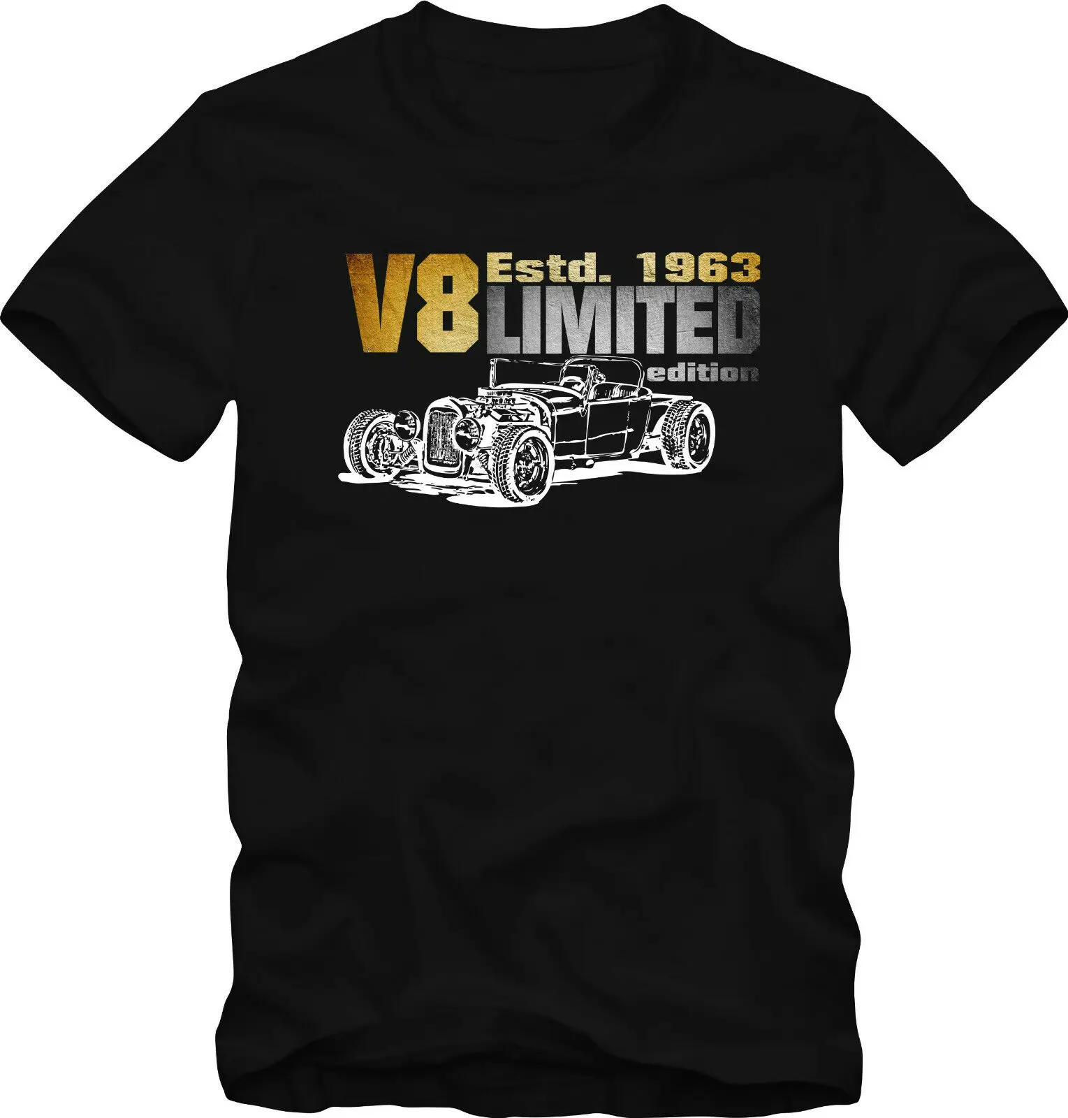 Rocker Hot Rod V8 US Muscle Car Oldschool Винтажная Футболка Edition |