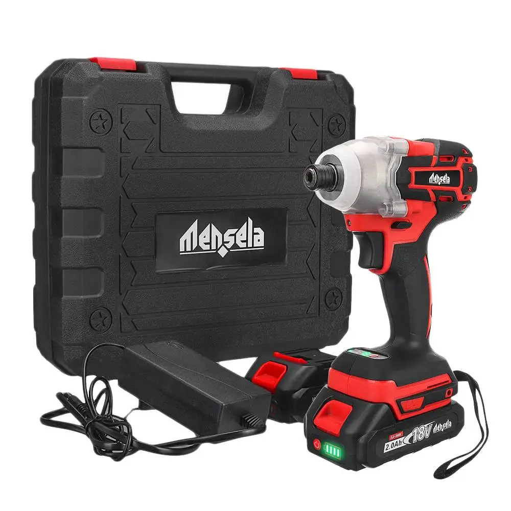

18V 3500 RPM Brushless Electric Impact Driver 3 Speed Cordless Rechargeable Screwdriver With 1/2 Battery and Sleeve Accessories
