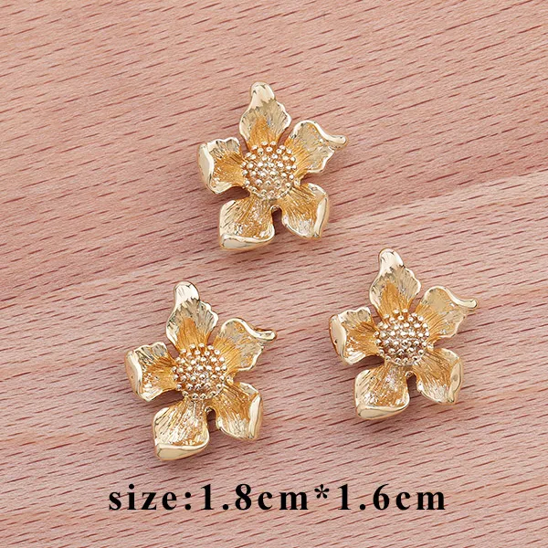 M33611 GUFEATHER M336, ювелирные аксессуары, 18k позолоченный, diy кулон, форма цветка, ручная работа, diy серьги, изготовление ювелирных изделий, 10 шт./партия - Цвет: M33611
