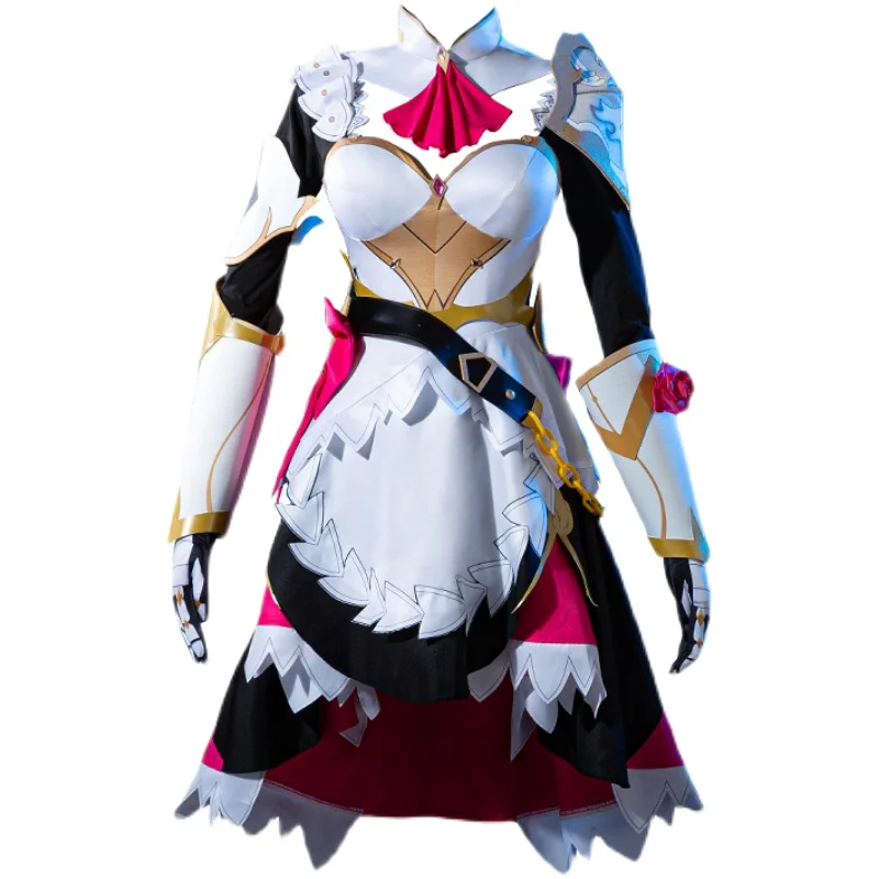 

Genshin Impact Noelle Cosplay Costume Knights Maid Dress Wig Uniform Halloween Party Outfit For Women Girls