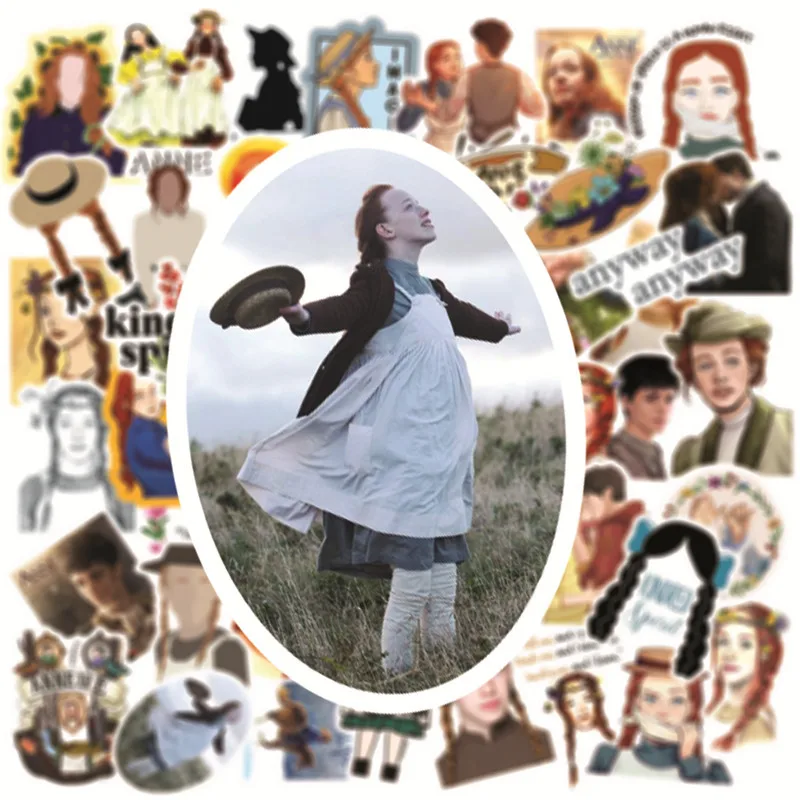 Креативные значки rancirte R1086 50 шт./компл. Анна декоративные наклейки в мультяшном