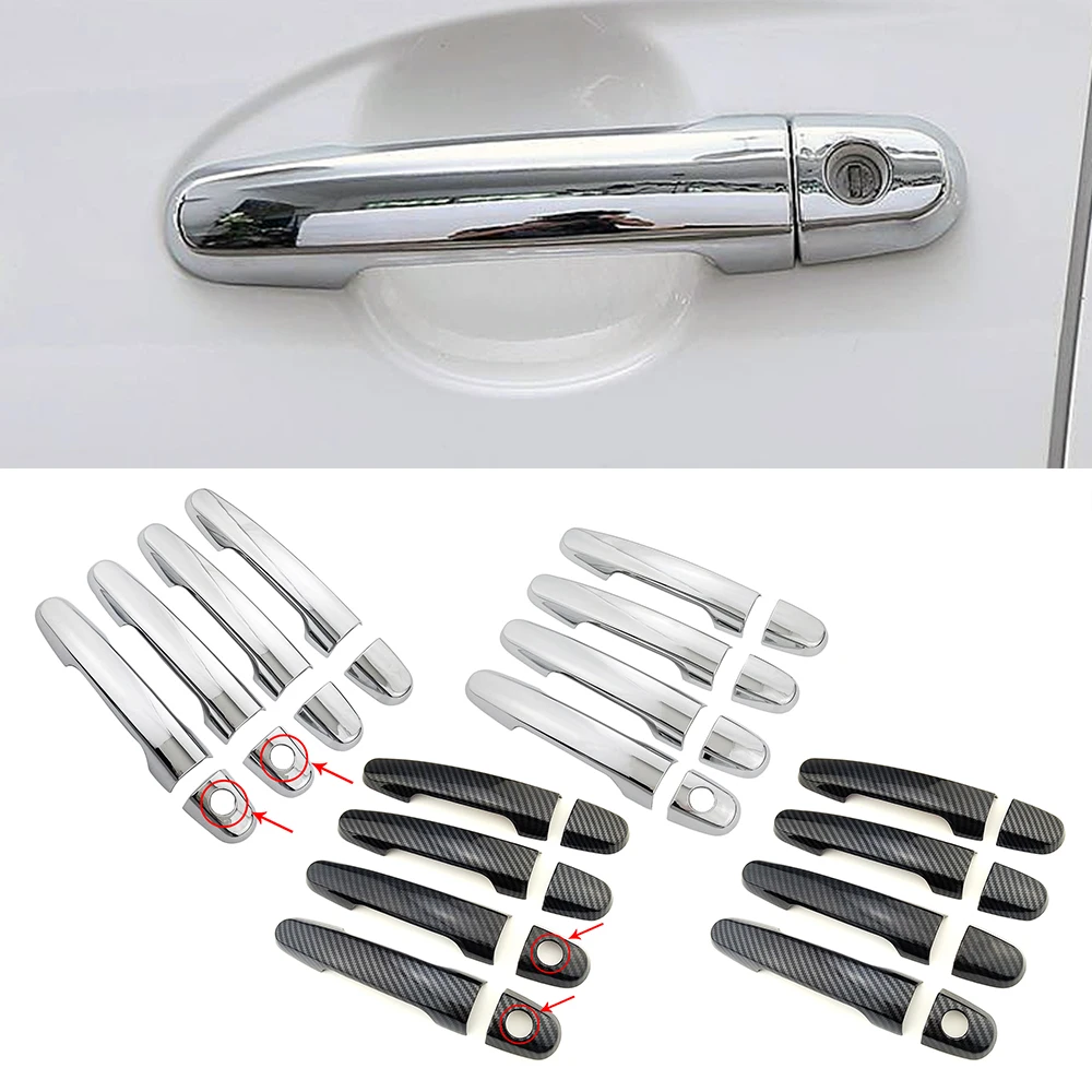 

Хромированная накладка на дверную ручку для Toyota Corolla Camry Highlander Hilux Prius из углеродного волокна