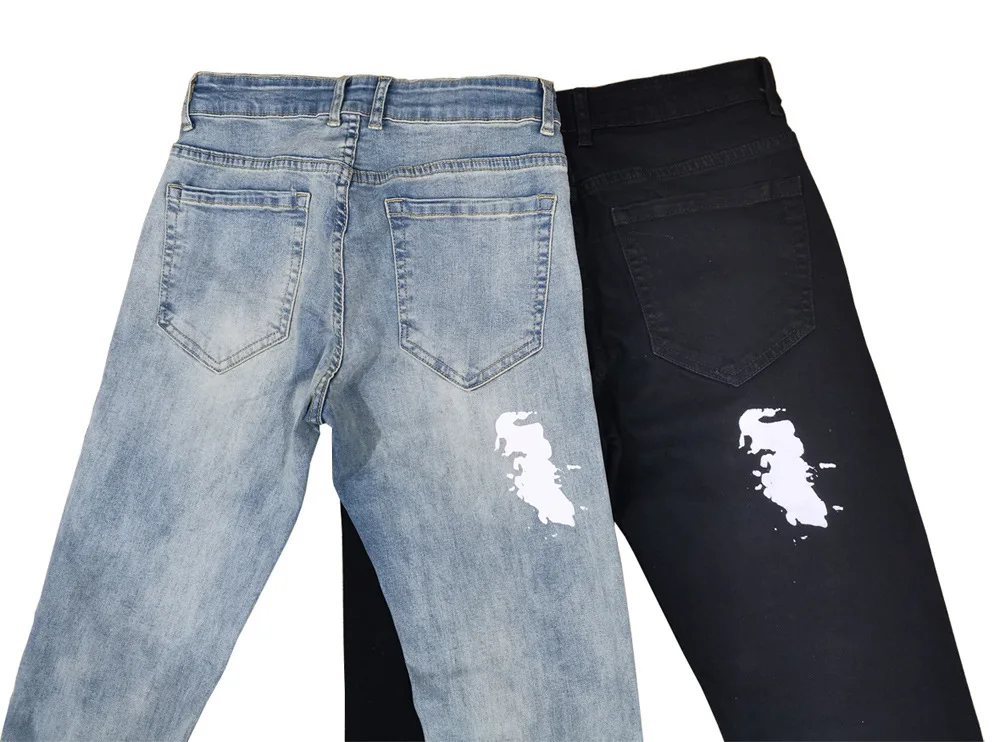 

Mens Printed Jeans 2020 Brand New Fashion Stretchy Jeans for Men Elastic Casual Hip Hop Trousers Skinny Denim Printing Pants