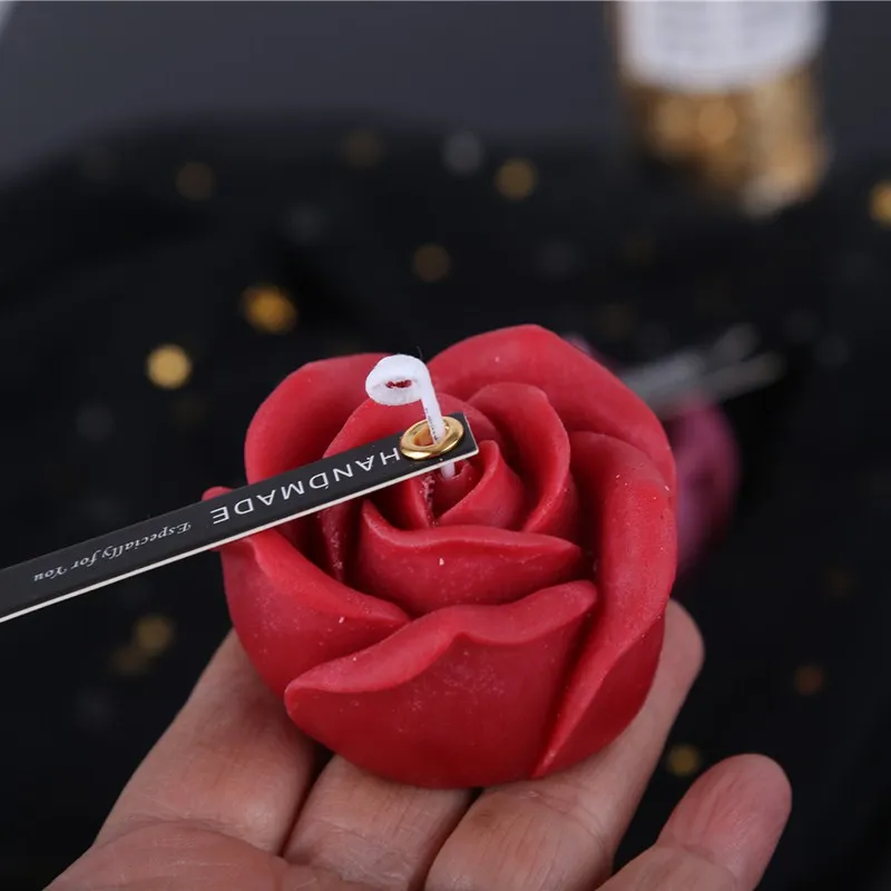Роза цветок DIY гипс свеча формы для украшения дома силиконовые свечей пчелиный
