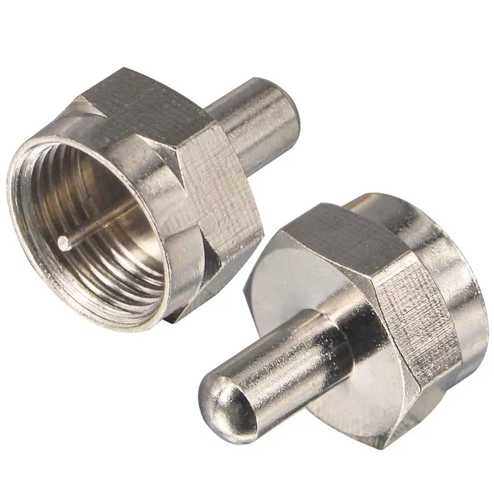 F образный коннектор для нагрузки штекер 75 Ом комплект коннекторов