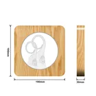 Абстрактная светодиодная трехмерная акриловая деревянная Ночная настольная лампа в виде слона с животными, пересветильник ель света, лампа для резьбы для украшения детской комнаты, Прямая поставка