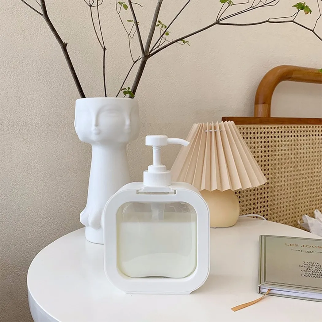 

500ml Capacity Bottle Shower Gel Shampoo Storage Bottle Simple White Large Capacity Bottle Soap Dispenser / Shampoo Dispenser