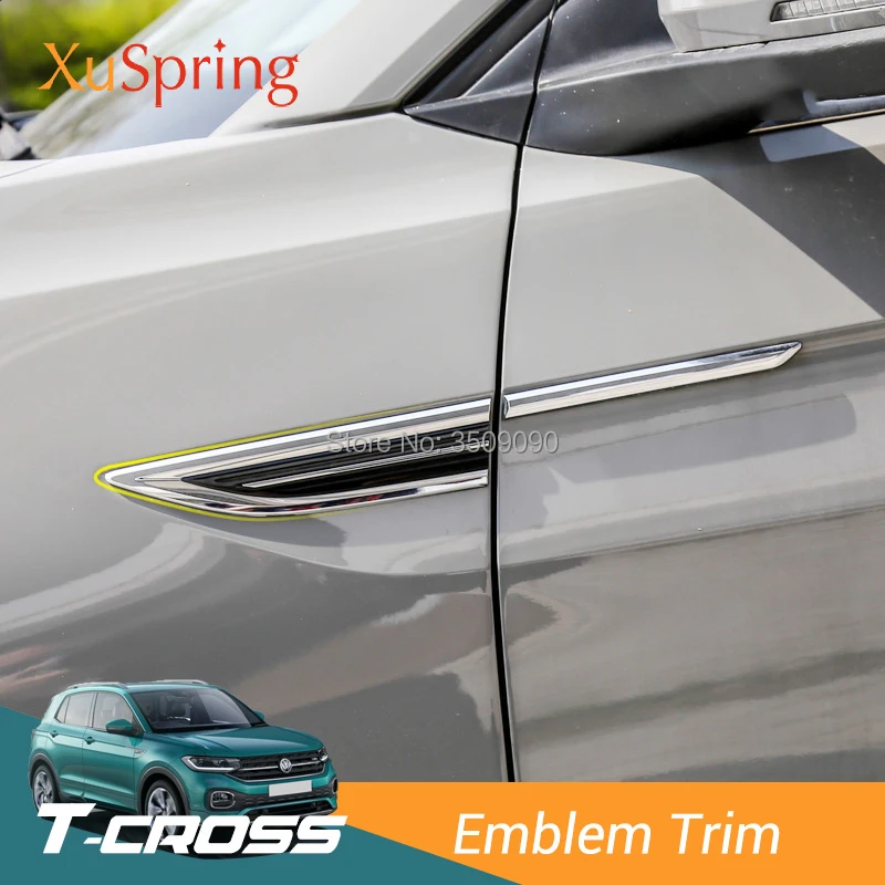 XuSpring для VW T cross Tcross 2019 Автомобильная оригинальная эмблема боковых крыльев и
