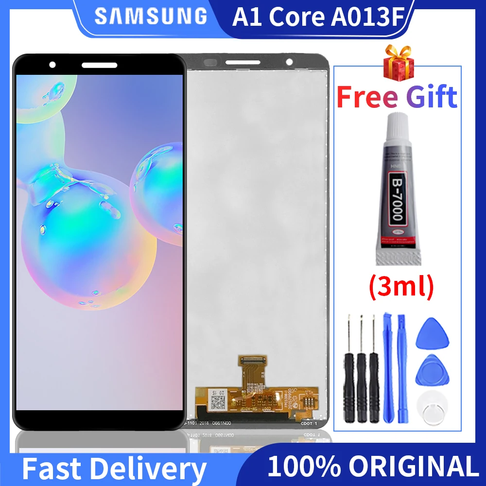 

100% Оригинальный Super Amoled для Samsung Galaxy A01 core A013 ЖК-дисплей с сенсорным экраном и дигитайзером в сборе для A013F A013G A013 дисплей