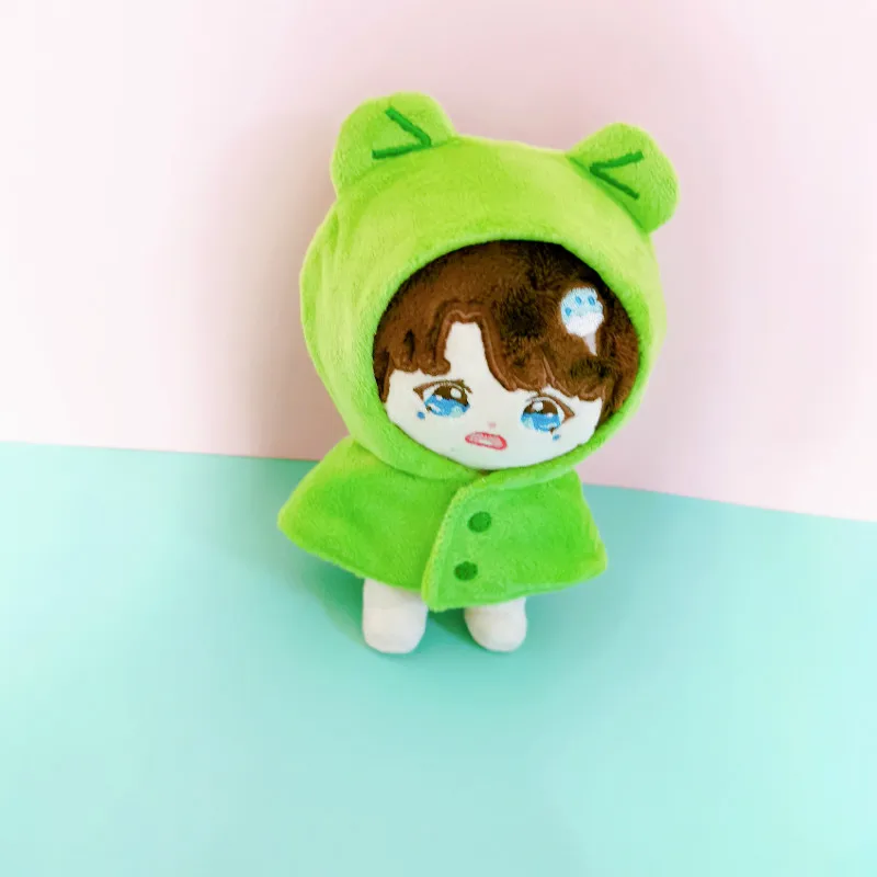 [MYKPOP] Одежда для кукол KPOP: накидка с капюшоном лягушка Зайчик и обувь куклы 15 см 20