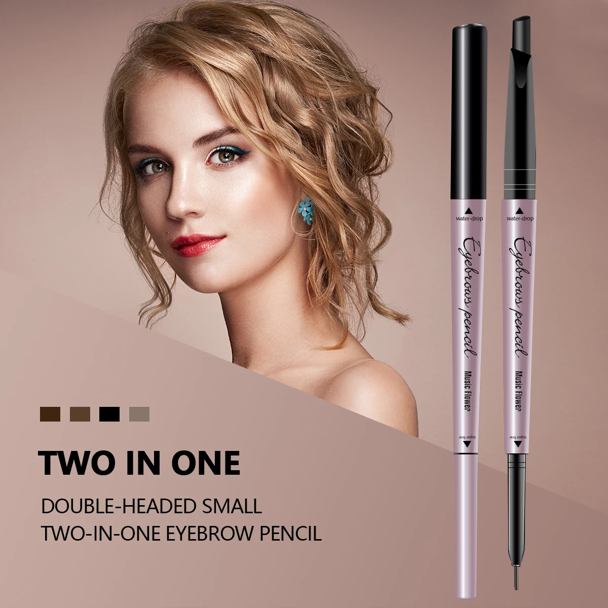 

Ultra-fine Double-headed Eyebrow Pencil Pull Line Dual-use Automatic Rotation Waterproof Sweat Color Brow Design Enhancer Shaper