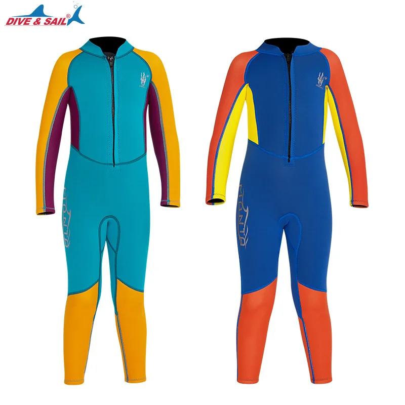 Брендовый Цельный Детский Гидрокостюм 2 5 мм неопреновый утепленный теплый