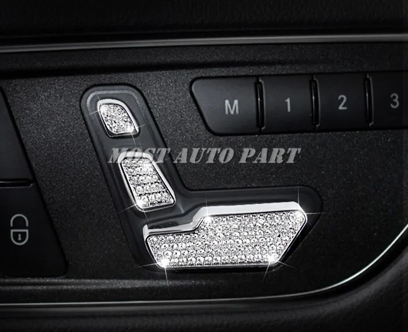 Стразы стильная Кнопка регулировки сиденья Накладка для Benz E Class Coupe W207 C207 2009-2016