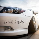 Автомобильные наклейки, стикеры La Vita e Bella, стикеры со светоотражающими надписями, модные креативные стикеры на весь корпус автомобиля