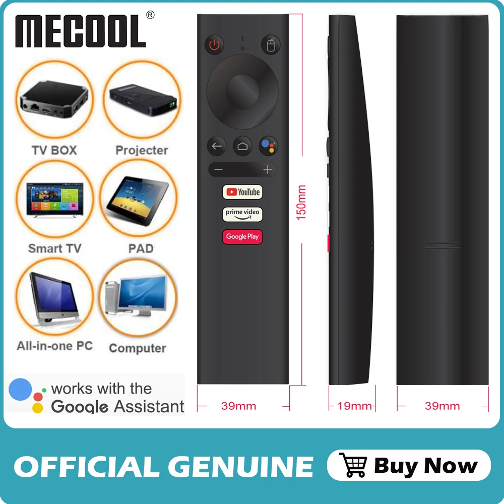 

Mecool V01 air mouse remote Gyroscope 2.4GHz Wireless Bluetooth IR Learning Voice Remote Control For KM1 KM3 Smart Androidtv box