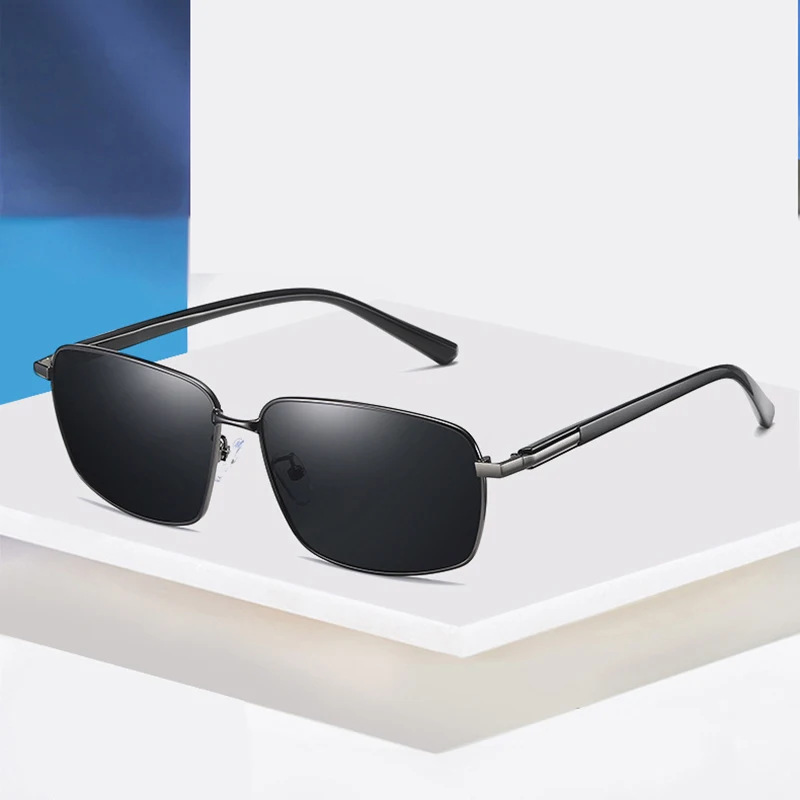 Gafas de sol polarizadas para hombre y mujer, lentes de sol de conducción con montura de Metal, suaves, TR90, pierna Extra ligera, 18g, para viajes al aire libre, UV400