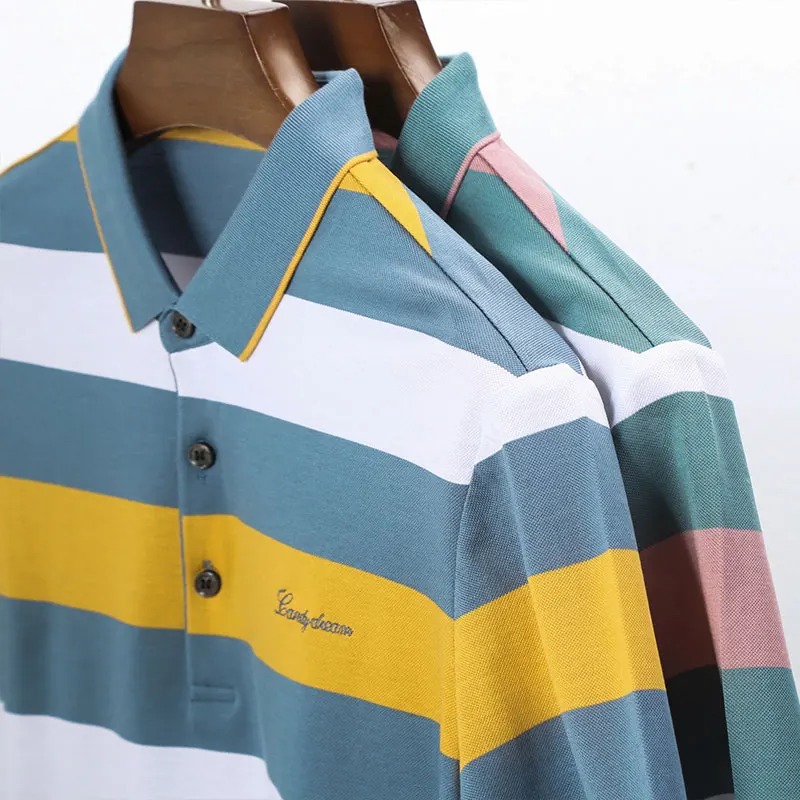 

Summer short-sleeved breathable T-shirt male 2021 new high-end business and leisure embroidery lapel polo unlined upper garment