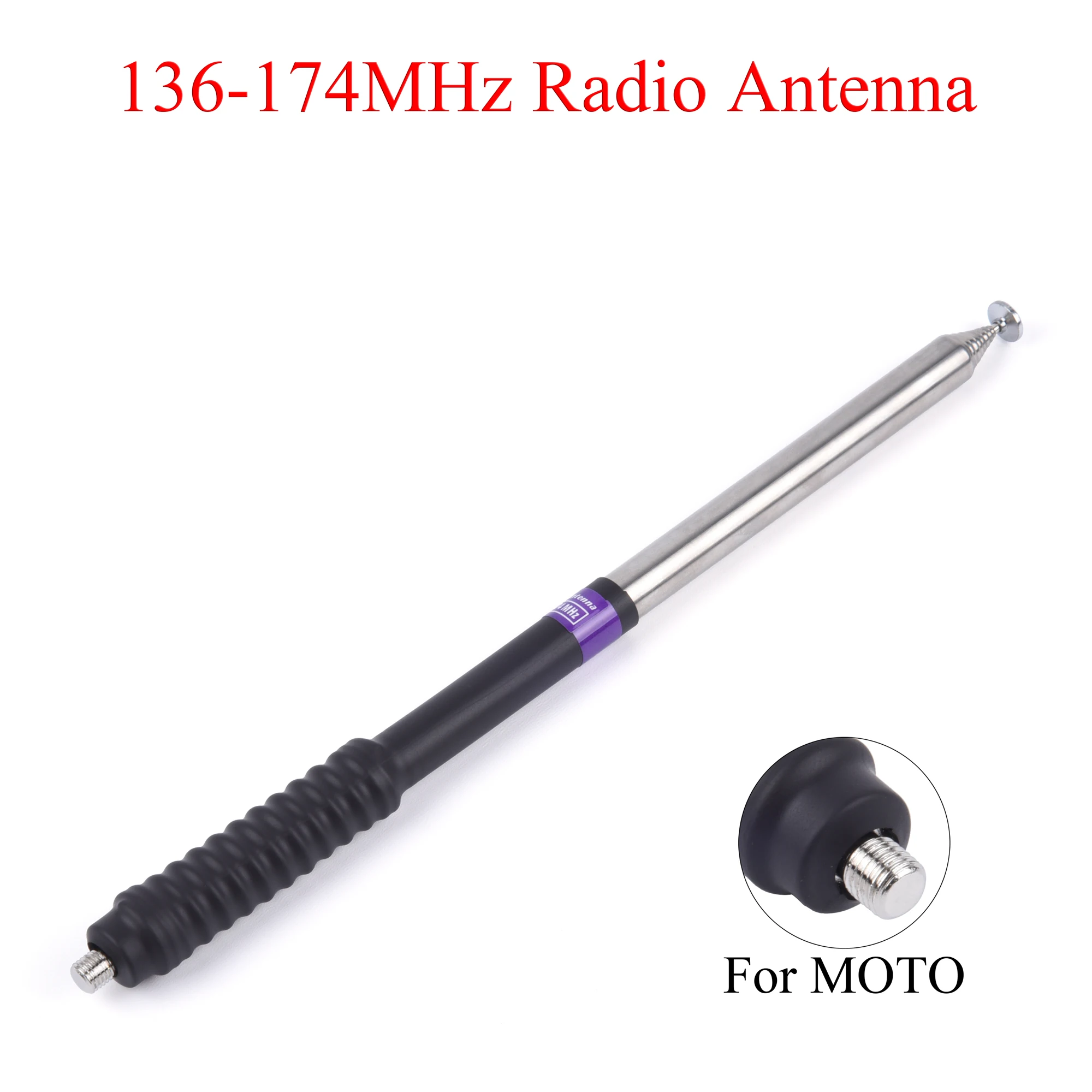 

136-174 МГц телескопическая рация антенна для Moto Plug VHF радиоантенна для Moto GP68 GP88 GP338 HT750 HT1250 PR400 PR860