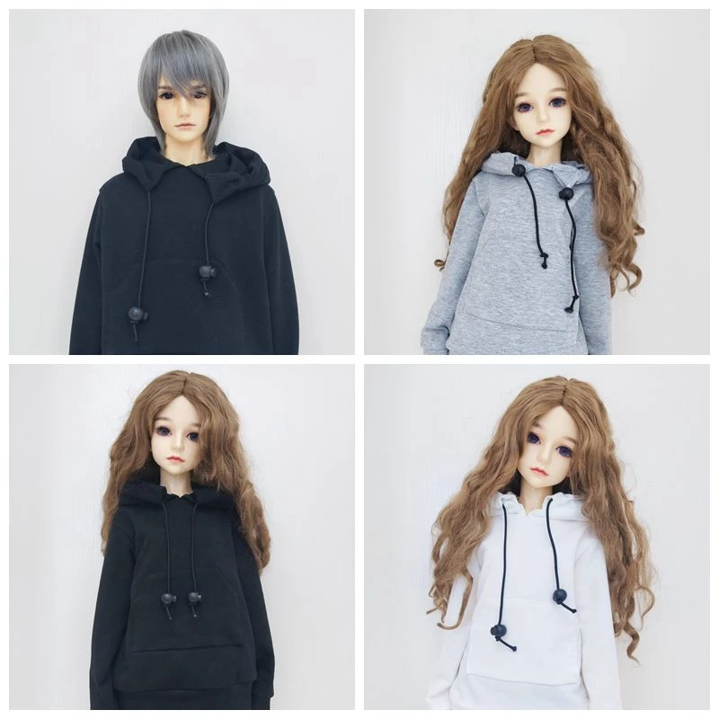 Аксессуары для кукол BJD одежда 1/3 1/4 1/6 SD Толстовка куклы белая шапка длинные