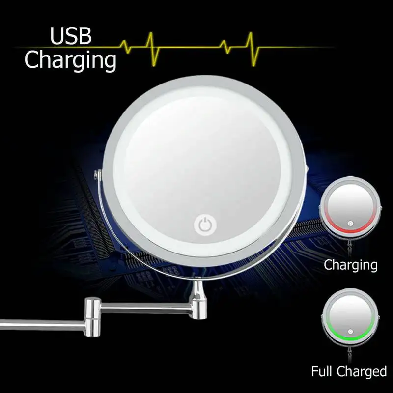 

Led 10X nifying Makeup Shaving Vanity Mirror Bathroom Wall Mount 360