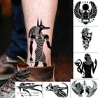 Водостойкая Временная тату-наклейка, египетские боги, анубис, собака, искусственная тату для рук флэш-тату, маленькие татуировки для детей, девочек, мужчин, женщин и мужчин
