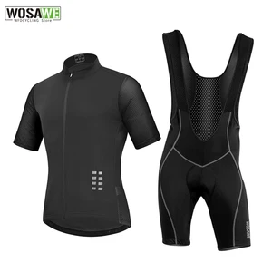 WOSAWE Cycling Jersey Pro Team Ropa Ciclismo Hombre Summer Short Sleeve Jerseys Cycling Clothing Triathlon Bib Shorts MTB Suit
