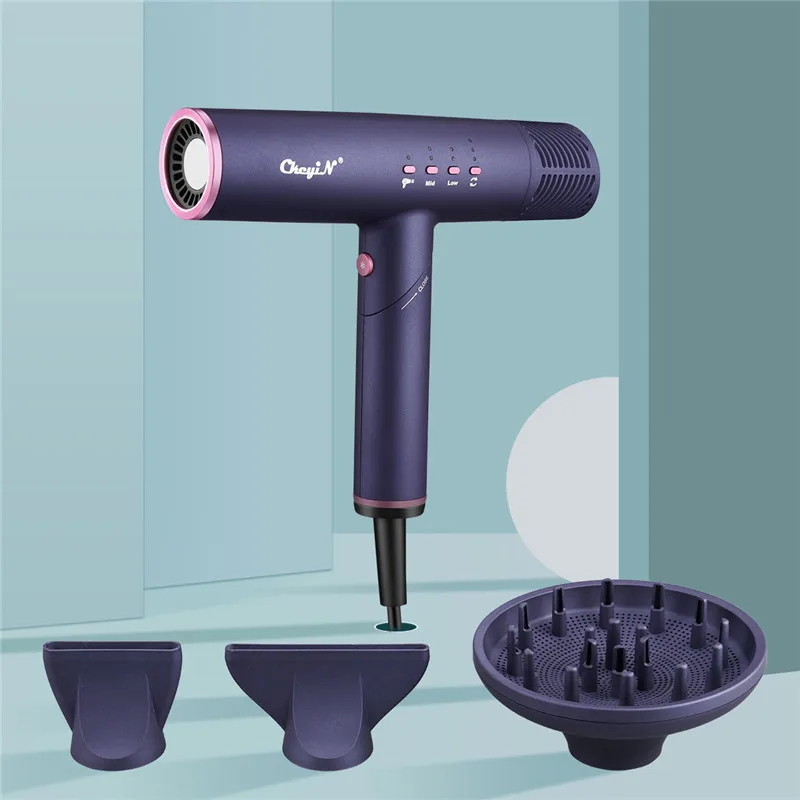 

Foldable Hair Dryer Negative Ions Blow Dryer Quick Drying 4 Dry Hair Modes Low Noise With Brushless DC Motor Makes The