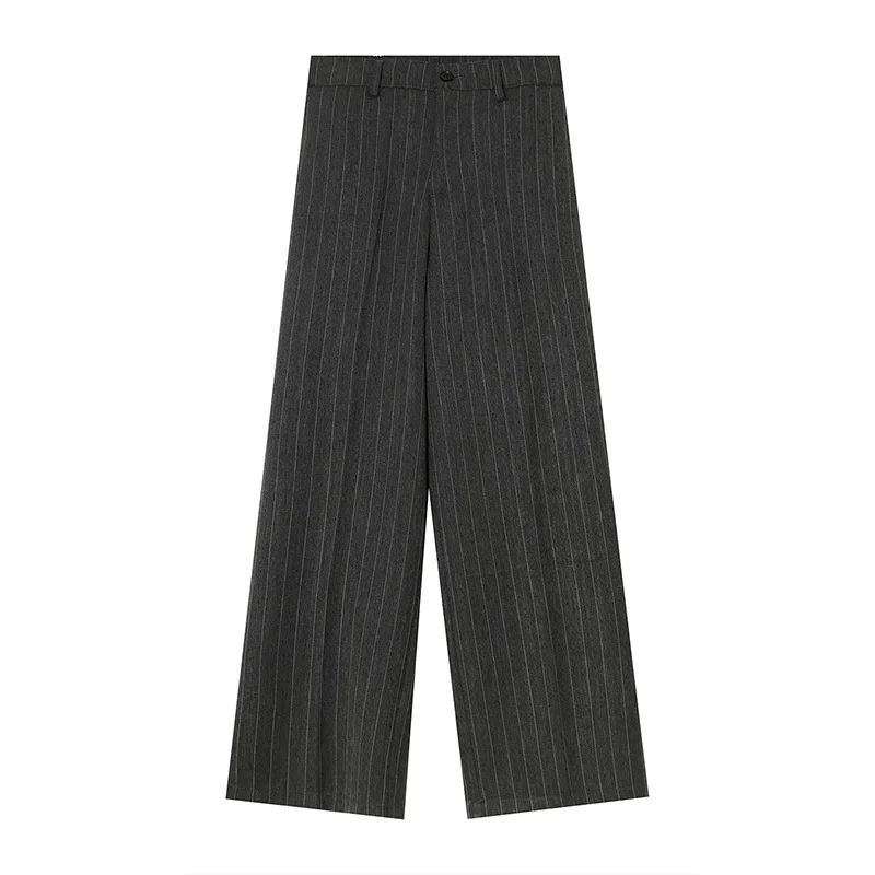 

IEFB Men's Clothing 2021 Spring New Suit Pants Korean Trend Straight Loose Striped Casual Straight Trousers For Male 9Y5806